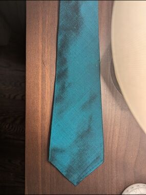 🚨 Jim Thompson Thai Silk Men's Tie Teal Green Handwoven Made In Thailand Luxury
